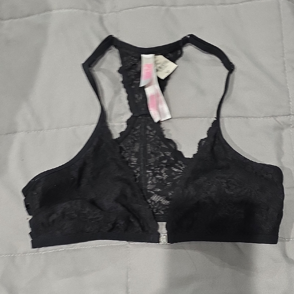 PINK Victoria's Secret Black Lace Bralette